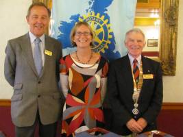 Speaker Karen Waterston, President Jim and Arthur Griffiths who gave the introduction